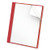 Universal Clear Front Report Cover, Prong Fastener, 0.5" Capacity, 8.5 X 11, Clear/red, 25/Box