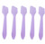SYBL 100 Pcs 3.2 Inch Mini Cosmetic Spatulas, Disposable Plastic Frosted Purple Makeup Spatula for Facial Skincare & Face Mask