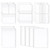 JIEYAO 12Pcs A5 Binder Pocket Set, 6 Holes Binder Sleeve Waterproof PVC Loose Leaf Bag Transparent Document Pouch Zipper Folders for Photo Card Stick