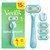 Gillette Venus Extra Smooth Razor for Women, Includes 1 Reusable Razor Handle + 4 Refills, 5-Bladed, Ergonomic No-Slip Gel Handle and Shower Holder,