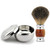 Grandslam Stainless Steel Shaving Bowl and Badger Hair Brush Kit - Wide Mouth, With Lid