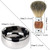 Grandslam Stainless Steel Shaving Bowl and Badger Hair Brush Kit - Wide Mouth, With Lid