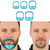 Sasha Square Goatee Beard Shaper Template for Men, Goatee & Beard Trimming Shaving Kit, Saves Time (Blue)