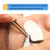 Volume Eyelash Extension Tweezer - FEITA Professional Angled Curved Pointed L-Shaped Precision Tweezers for 3D 4D 6D Lashes Extension - Silver
