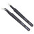 Eyelash Tweezers - FEITA Precision Eyelash Extension Tweezers Set - Professional Straight & Curved Pointed Very Fine Tip Tweezers for Lash Extensions