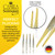 Camila Solingen CS32 3 1/2" Gold Tipped, Surgical Grade, German Stainless Steel Tweezers (Pointed) - Flawless Eyebrow and Facial Hair Shaping and Rem