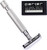 Parker 68S Stainless Steel Handle Double Edge Safety Razor with 5 Blades