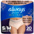 Always Discreet Boutique Incontinence and Postpartum Underwear for Women, Maximum Protection, Small/Medium, Rosy, 20 Count
