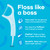 Plackers Twin Line Dental Floss Picks, Dual-Line Tuffloss, Easy Storage, Cool Mint Flavor, 75 Count (Pack of 4)