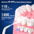 H2ofloss Water Dental Flosser Portable Dental Oral Irrigator with 5 Modes, 6 Replaceable Jet Tips, Rechargeable IPX7 Waterproof Teeth Cleaner for Hom