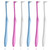 LOVEWEE End-Tuft Tapered Trim Toothbrush, 6 PCS Tufted Interspace Brush Wisdom Gap Toothbrush for Orthodontic Braces Bridges Line and Detail Cleaning