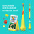 Colgate hum Kids Smart Manual Replacement Toothbrush Pack, Yellow & Coral - 2 Count