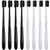 Patelai 8 Pcs Extra Soft Toothbrush Micro Nano with 20, 000 Ultra Soft Bamboo Charcoal Bristles for Adult, Sensitive, Brace and Recession(Black, Whit
