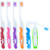 Lingito Travel Folding Toothbrush, Camping Toothbrush Bulk, Medium Bristle (6 Pack Medium-Multicolor)