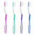 Super Soft, Tapered Bristle Toothbrush with Tongue Cleaner Assorted Colors - (4 Count)
