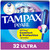 Tampax Pearl Tampons Ultra Absorbency with Leakguard Braid, Unscented, 32Count