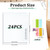 24 Pack Clear Letter Size Binder Pockets 3 Holes Clear Zipper Binder Folders 3 Ring PVC Loose Leaf Bags Insert Sleeves Page Sheet Protectors for Busi