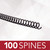 GBC Binding Spines / Spirals / Coils, 8mm, 45 Sheet Capacity, 4:1 Pitch, Color Coil, Black, 100 Pack (9665010)