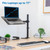 Mount-It! Laptop Desk Mount, Fully Adjustable Ergonomic Laptop Arm with Vented Tray, Cable Management, Clamp and Grommet Base, Fits Laptops up to 17