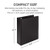 Samsill Economy 1 Inch Mini 3 Ring Binder, Made in The USA, Round Ring Binder, Non-Stick Customizable Cover, 1" View, Single, Black