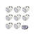 8 Pcs Original Qanba Illuminated Buttons Qanba Sanp In LED Buttons for DIY Cabinet Machine Arcade Machine 24MM/30MM (24MM, White Buttons+White LED)