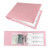 3 Rings Business Check Binder for End-Stub Deskbook Checks with 3 & 9 Holes, Faux Leather (11 1/4" x 9") in Pink