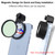 Kase Clip-on CPL Filter for iPhone, 58mm Magnetic Phone Camera Lens Circular Polarizer Filter Compatible with iPhone 16 15 14 Pro Max 13 12 11 Samsun