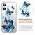 RUMDEY 3 Pack Clear Butterfly Print Phone Case for iPhone 16 6.1", Cute Girly Pattern Design Anti-Scratch Soft Slim TPU Silicon Protective Bumper Fun
