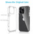 JJGoo Compatiable with iPhone 16 Pro Max Case Clear, Transparent Shockproof Phone Case, Anti-Scratch Hard PC Back Protective Cover Bumper Phone Case