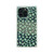 Reezaddin Green Cheetah Print Rectangled Clear Phone Case for iPhone 16 Pro 6.3in,Mint Leopard Tortoise Shell Transparent Rectangle Edge Retro Girly