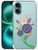 SuzaCase Clear Case for iPhone 16 Plus, iPhone 16 Plus Case with Stylish Purple Floral Oil Painted Printed Durable Clear Shockproof Drop Protection B