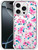 SuzaCase Clear Case for iPhone 16 Pro, iPhone 16 Pro Case with Stylish Rose Floral Pattern Pink Printed Durable Clear Shockproof Drop Protection Phon