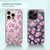 SuzaCase Clear Case for iPhone 16 Pro, iPhone 16 Pro Case with Stylish Rose Floral Pattern Pink Printed Durable Clear Shockproof Drop Protection Phon