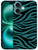 GlamCase for iPhone 16 Plus, iPhone 16 Plus Case - Zebra Teal Print Pattern Design Printed Slim & Sleek Cute Plastic Hard Protective Designer Back Ca
