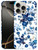 GlamCase for iPhone 16 Pro Max, iPhone 16 Pro Max Case - Blue Floral Pattern Printed Slim & Sleek Cute Plastic Hard Protective Designer Back Case/Cov