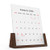 2025-2026 Decorative Desk Calendar with Walnut Wood Stand, Thick Cardstock, Replaceable Cards, Perfect for Office, Home, Gift & Desktop Decor (Black