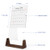 2025-2026 Decorative Desk Calendar with Walnut Wood Stand, Thick Cardstock, Replaceable Cards, Perfect for Office, Home, Gift & Desktop Decor (Black