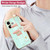 Kainevy Phone Case for iPhone 16 with Wrist Strap Stand & Finger Ring, Cute Aesthetic Slim Silicone Shockproof Protective Cover for Women Girls (Gree