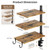 Marbrasse 3-Tier Clamp on Desk Shelf, Adjustable Above or Under Desktop Storage Shelf, 360°Rotatable Wood Standing Desk Organizer with Hooks,Desk Sto