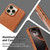 LUCKYCOIN Genuine Leather Phone Case for iPhone 16 Pro Max 6.9 in,Compatible with Magsafe,Leather Basic Cases Cover with Wireless Charging Metal Butt