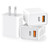3 Pack USB C Wall Charger, 20W Durable Dual Port QC+PD 3.0 Power Adapter, Double Fast Plug Charging Block for iPhone 14/15/16/17 Pro/Pro Max/Plus, XS