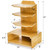 Acshio 4 Tier Desktop Bookshelf, Small Bamboo Bookcase with Drawer, Display Floor Standing Storage Shelf Book Organizer Shelves for Home Office, Livi