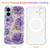 EYZUTAK Case for iPhone 16, [Compatible with MagSafe] Colorful Oil Painting Flower Glossy Cute Curly Wave Edge Exquisite Phone Cover Stylish Durable
