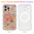 EYZUTAK Case for iPhone 16 Pro, [Compatible with MagSafe] Colorful Oil Painting Flower Glossy Cute Curly Wave Edge Exquisite Phone Cover Stylish Dura