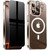 QiiStar Privacy Case for iPhone 16 Pro,Clear Magnetic iPhone 16 Pro Phone Case with Privacy Screen Protector & Camera Cover Shockproof TPU Bumper Har