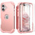 IDweel for iPhone 16 Case with Screen Protector for Women, 3 in 1 Shockproof Slim Fit Hybrid Heavy Duty Hard PC Cover Soft Silicone Bumper Full Body