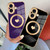 tharlet Magnetic for iPhone 16 Plus Case [Compatible with Magsafe] Cute Love Heart Luxury Plating Gold Edge Bumper with Full Camera Lens with Privacy