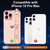 LLZ.COQUE Compatible with iPhone 16 Pro Max Case with Strap for Women Girls [2× Screen Protectors], Cute Love-Hearts, Wristband Kickstand Luxury Plat