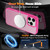 tharlet Magnetic Phone Case for iPhone 16 Pro Max Case Hot Pink [Compatible with MagSafe] Anti-Slip and Drop-Proof Protective Cover with 360° Ring St