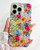 Qokey Compatible for iPhone 16 Pro Case 6.3", Cute Flower Design for Girls Women Shell Pattern Sparkle Crystal Translucent Soft Fit TPU Phone Cover f